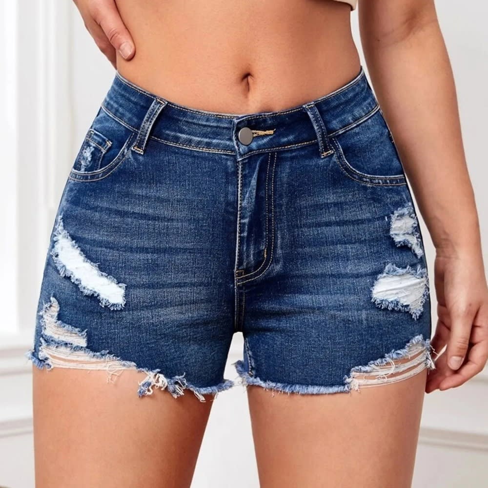 2024 Summer Women's High Waist Slim Fit Denim Shorts